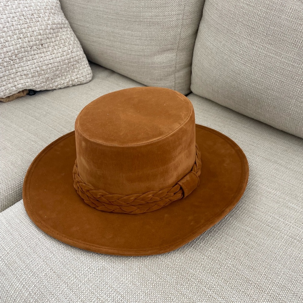 Stylish Brown Suede Hat